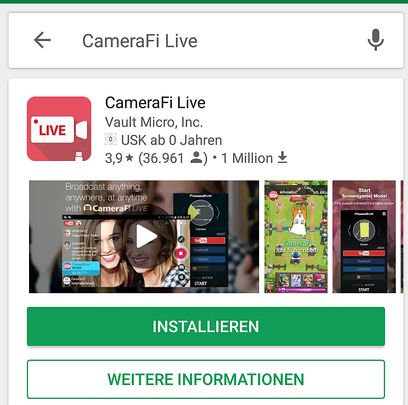 camerafi live android